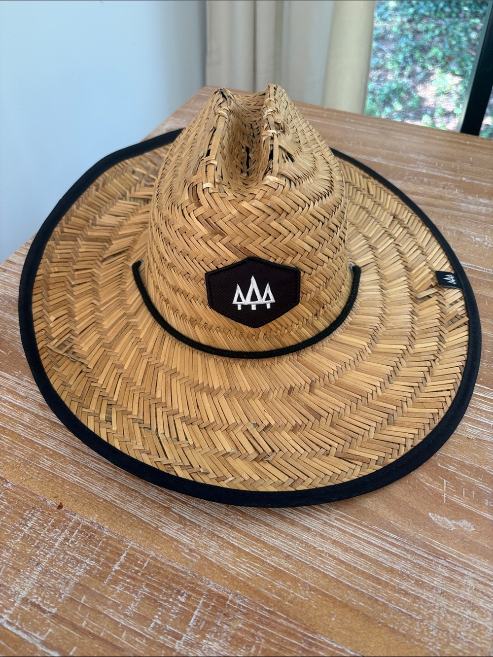 Hemlock Hat Company Straw Rancher Hat with Black Trim